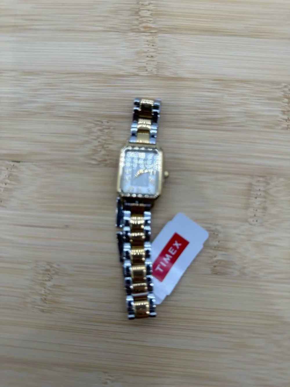 Timex Women's Trend 21 mm Watch, Two-Tone Alloy Strap White TW2Y01300